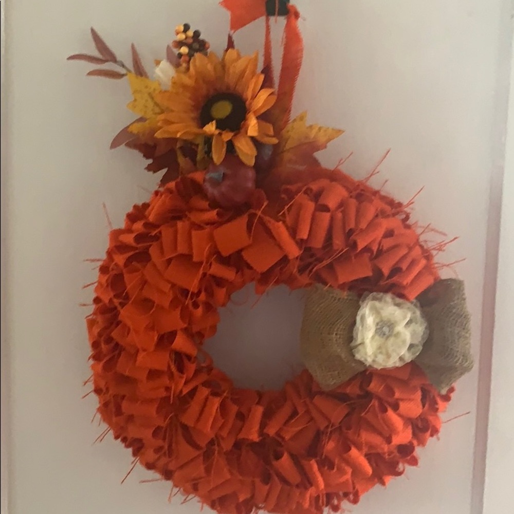 Fall burlap wreath